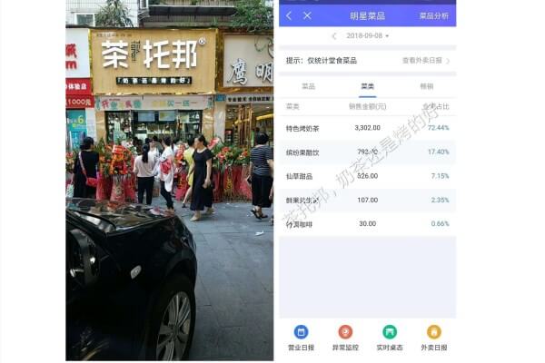 茶托邦云阳店开店一天收入