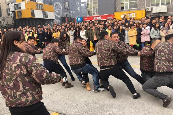 全身心投入拔河