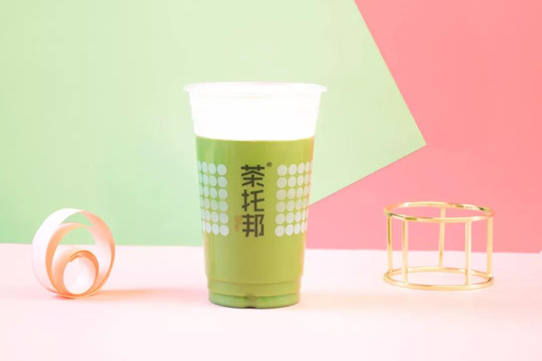 茶托邦新品抹茶奶盖
